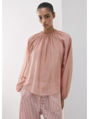 Mango Dökümlü Pijama Gömlek