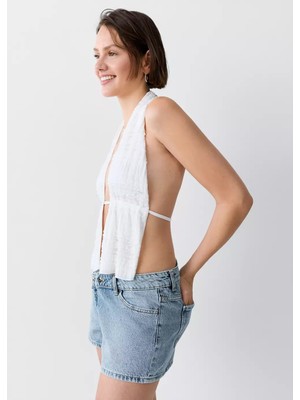 Mango Çapraz Belli Mini Şort