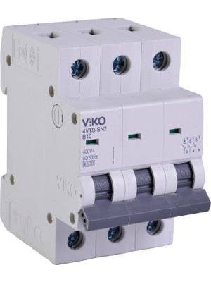 4VTB-3B10 Otomatik Sigorta 4,5ka B Tipi 3 Kutup 10A