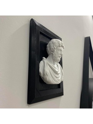 AyrStore Roma Imparatoru Marcus Aurelius Antoninus Çerçeveli Duvar Büstü Marcus Aurelius Duvar Dekorasyo
