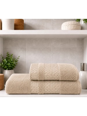 2 Li Banyo Havlu Seti Pamuklu Büyük Boy / 90 x 150 cm Banyo Havlu - 50 x 90 cm El Yüz Baş Havlu