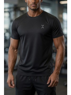 Oksit Xylons Mikro Polyester Nefes Alabilen Hafif Perform Antrenman Sporcu Erkek Tshirt