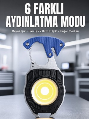 Araç Kamp Outdoor ve Tamir Işleri Için Çok Amaçlı Cob LED Şarjlı Kurtarma ve Çalışma Feneri