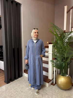 Esra Butik Giy Çık Lyocell Kapüşonlu Ikili Takım