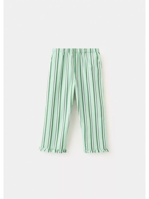MANGO Baby Volanlı çizgili pantolon
