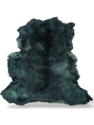Ottoman Pouffe Hakiki Gerçek Deri Koyun Postu 68X67CM