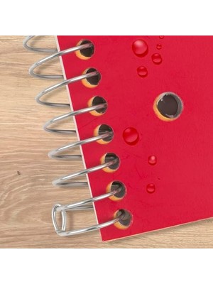 Five Star Spiral Defter + Çalışma Uygulaması, 5 Konu, Kolej Çizgili Kağıt, Mürekkep Kanamasıyla Mücadele, Suya Dayanıklı Kapak, 200 Yaprak, Kırmızı (72077)