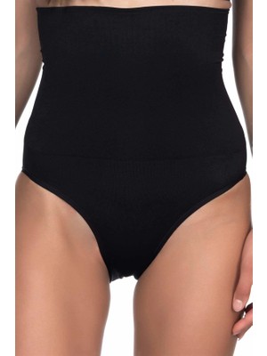 Nevamel® Siyah Yüksek Bel Double Slip Korse