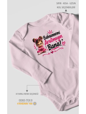Morivo Kids Babaanneye Özel Uzun Kollu Bebek Body %100 Pamuk