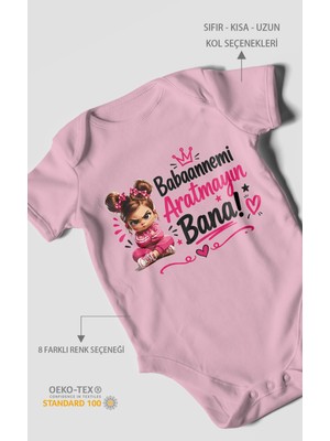 Morivo Kids Babaanneye Özel Kısa Kollu Bebek Body %100 Pamuk