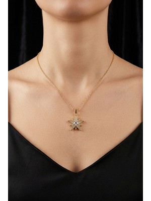 Mia Donna Jewelry Mia Donna Kutup Yıldızı Çelik Kolye