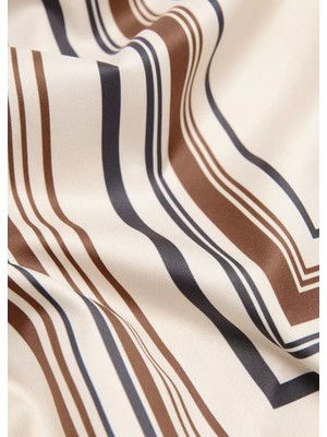 Mango Geometrik Desenli Fular