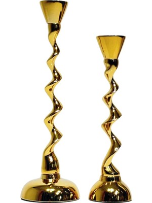 Metal Parlak Gold Mumluk Seti