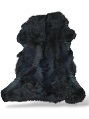 Ottoman Pouffe Hakiki Gerçek Deri Koyun Postu 54X65CM