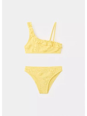 MANGO Kids Volanlı asimetrik bikini