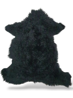 Ottoman Pouffe Hakiki Gerçek Deri Koyun Postu 73X85CM