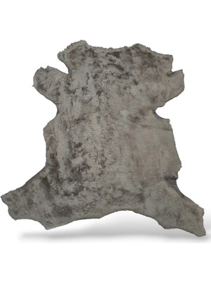 Ottoman Pouffe Hakiki Gerçek Deri Koyun Postu 67X64CM