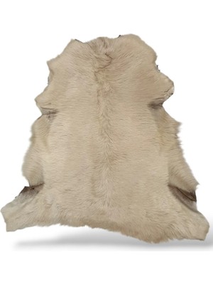Ottoman Pouffe Hakiki Gerçek Deri Koyun Postu 60X62CM