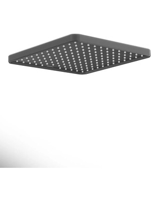 Teska 25*25 cm Kare Tepe Duşu-Siyah