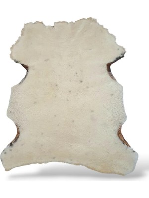 Ottoman Pouffe Hakiki Gerçek Koyun Derisi ''özel Ipek Serisi'' Şahane Post Halı 81X88CM