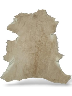 Ottoman Pouffe Hakiki Gerçek Deri Koyun Postu 63X69CM