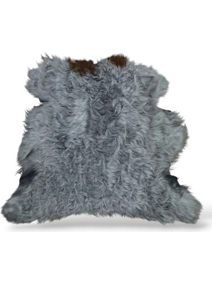 Ottoman Pouffe Hakiki Gerçek Deri Koyun Postu 67X58CM