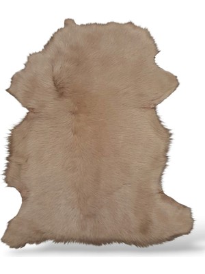 Ottoman Pouffe Hakiki Koyun Derisi Özel Ipek Serisi 46X67CM, Ipeksi Yumuşaklık ve Parlaklık, Dana Deri Posteki