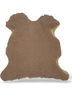Ottoman Pouffe Hakiki Koyun Derisi Özel Ipek Serisi 83X79CM, Ipeksi Yumuşaklık ve Parlaklık, Dana Deri Posteki