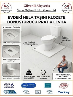 Trendhomm Klozet Montaj Aparatı - Tuvalet Taşını Klozete Dönüştürücü Levha
