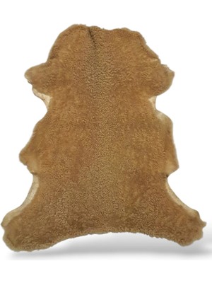 Ottoman Pouffe Hakiki Gerçek Deri Koyun Postu 60X67CM