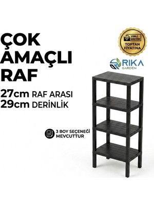 Rika Garden Çok Amaçlı Modüler Düzenleyici Raf - Ev, Ofis, Banyo ve Atölye Düzenleyici (4/5/6 Katlı Seçenek)