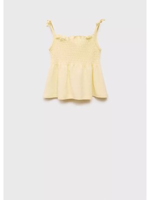 MANGO Baby Askılı büzgülü bluz