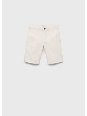 MANGO Kids Chino tarz pamuklu bermuda şort