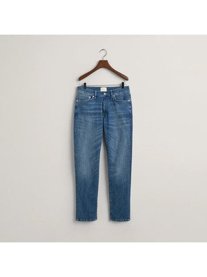 Gant Erkek Mavi Extra Slim Fit Jean Pantolon