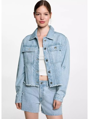 MANGO Teen Yıldız denim mont