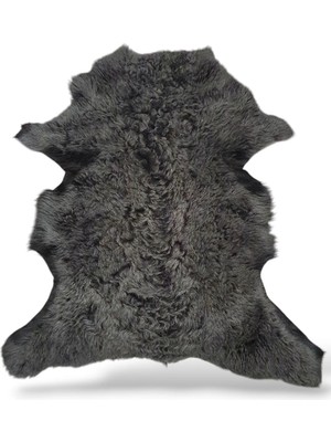 Ottoman Pouffe Hakiki Gerçek Deri Kıvırcık Tüylü Tigrado Koyun Postu 61X67CM, Posteki Dana Inek Post