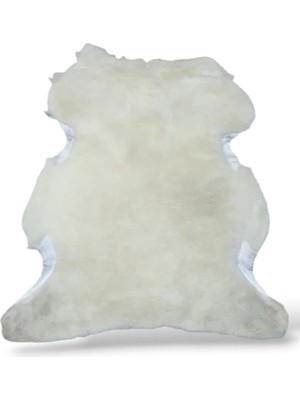 Ottoman Pouffe Hakiki Gerçek Koyun Derisi ''özel Ipek Serisi'' Post Halı 86X84CM