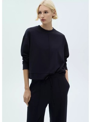 Mango Dikiş Detaylı Yuvarlak Yakalı Sweatshirt