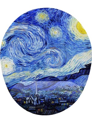 Van Gogh Starry Night Bilek Destekli Mouse Pad