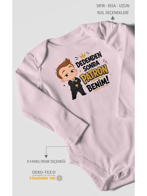 Morivo Kids Dedemden Sonra Patron Benim! Uzun Kollu Çıtçıtlı Bebek Body