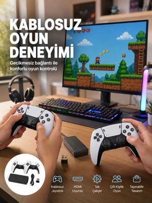 My Best Store 20600 Oyunlu Retro Oyun Konsolu Kablosuz Joystick Yeni Nesil
