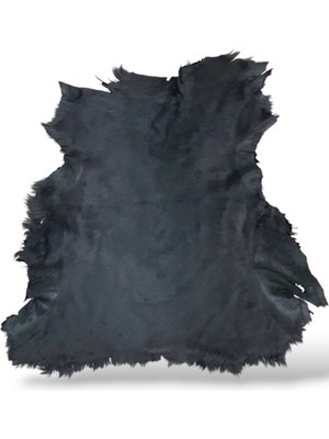 Ottoman Pouffe Hakiki Gerçek Deri Koyun Postu 57X81CM