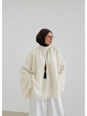 Moda Aksa Vıntage Geniş Kol Gömlek Butter Yellow