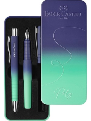  faber-castell poly ball hediye kalem seti buzzing blue 5191241055000