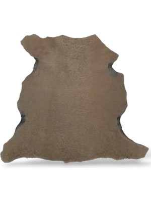 Ottoman Pouffe Hakiki Gerçek Deri Koyun Postu 71X66CM