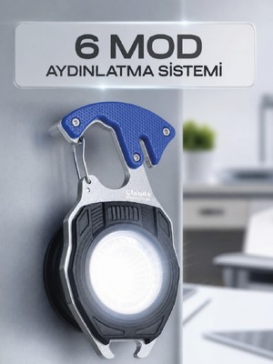 Kaufhier Çok Fonksiyonlu Acil Durum El Feneri Elektronik Çakmak Tornavida ve Düdük Özellikli