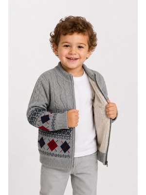 Baby Hola Erkek Çocuk Içi Velsoftlu Kalın Hırka 23210