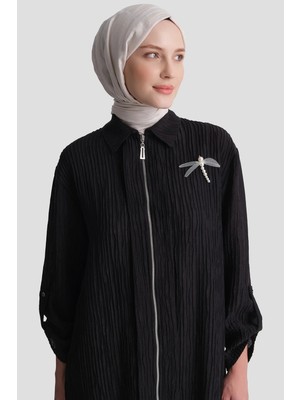 Armine Liyosel Karışımlı Ceket Siyah