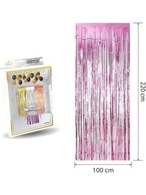 Lüks Kapı Perdesi Pembe 100 * 220 cm M159