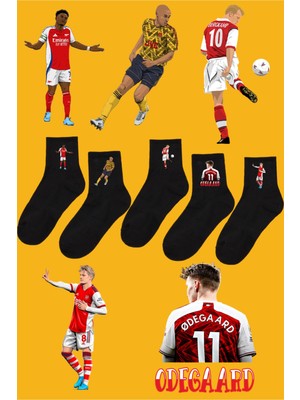 Rabona Fashion Arsenal Kuzey Londra Efsaneleri 5'li Taraftar Çorabı